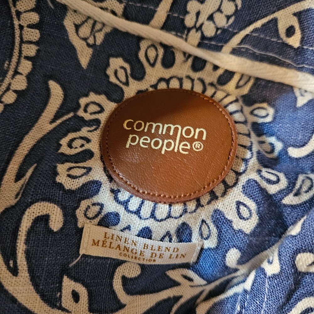 Common People Clothing Men's Linen Blend Hawaiian Style Camp Shirt NEW Sz Medium - Picture 4 of 7
